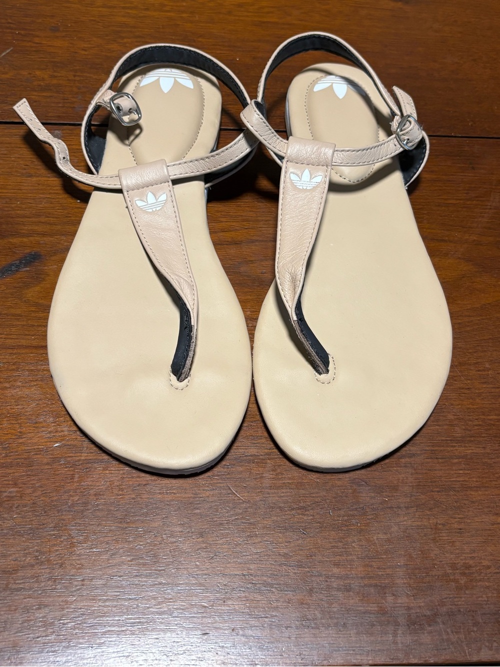 Adidas Women’s Originals Pablina T-Strap Sandals Beige Size 8